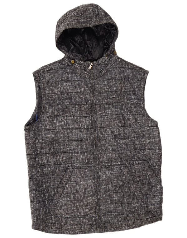 Męska wyściełana kamizelka z kapturem Massimo Dutti UK 44 2XL Granatowa, polichloryczna