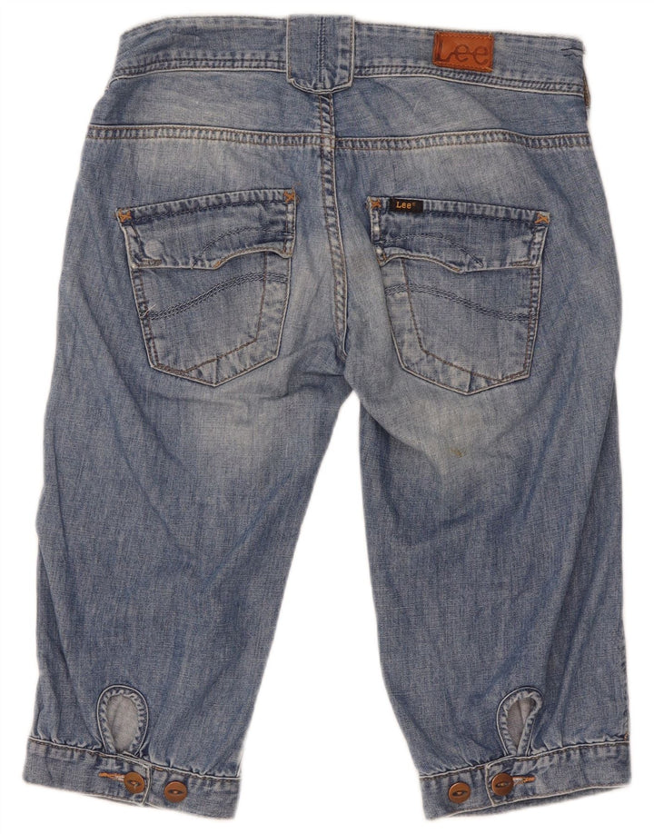 Damskie spodenki jeansowe Lee Chazey Cargo W27 Małe, niebieskie, bawełniane