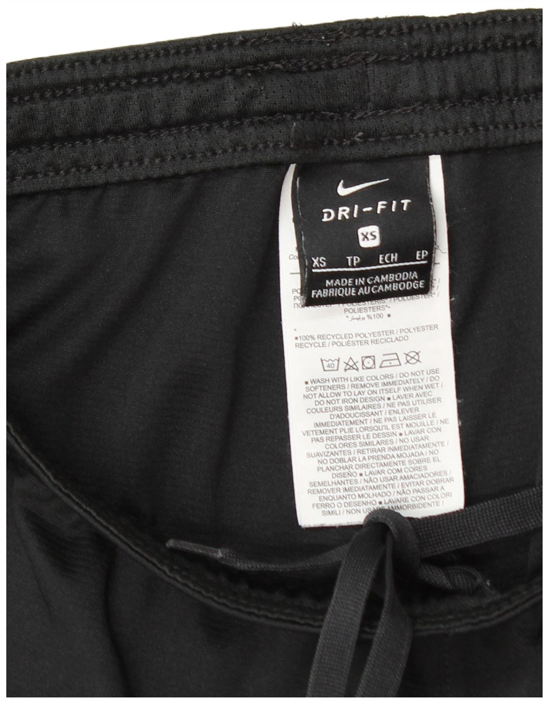 Damskie spodenki sportowe Nike Dri Fit UK 6 XS, czarny poliester