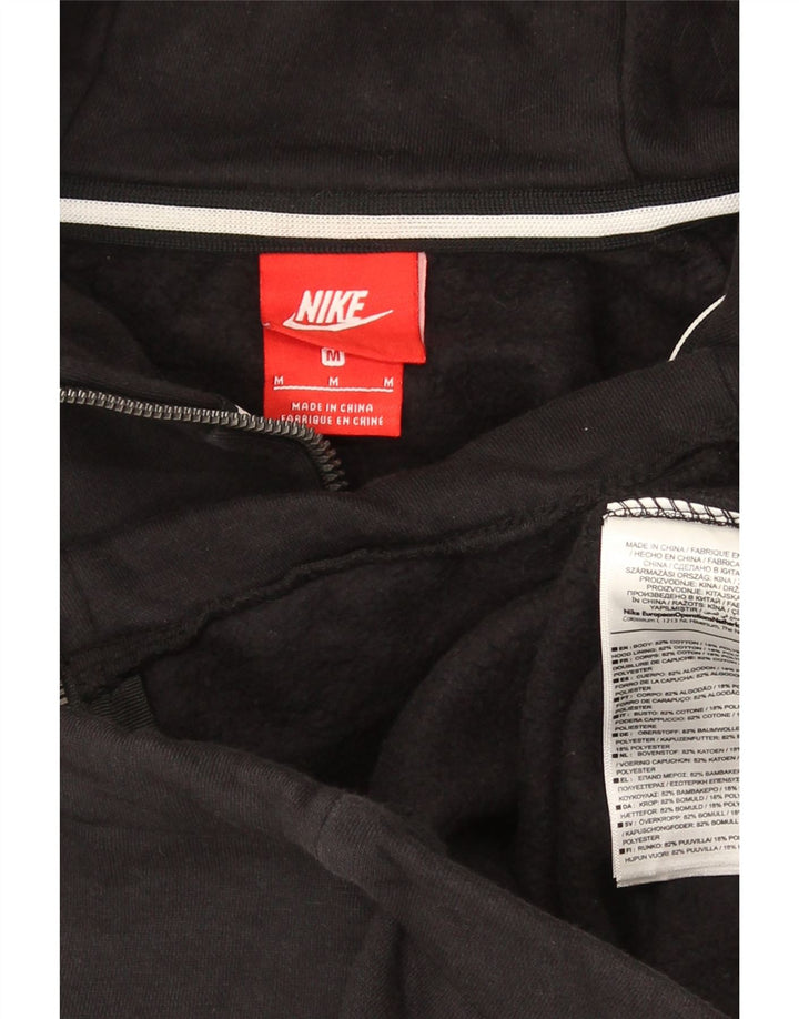 Męski sweter z kapturem i zamkiem błyskawicznym Nike, średni czarny, bawełniany