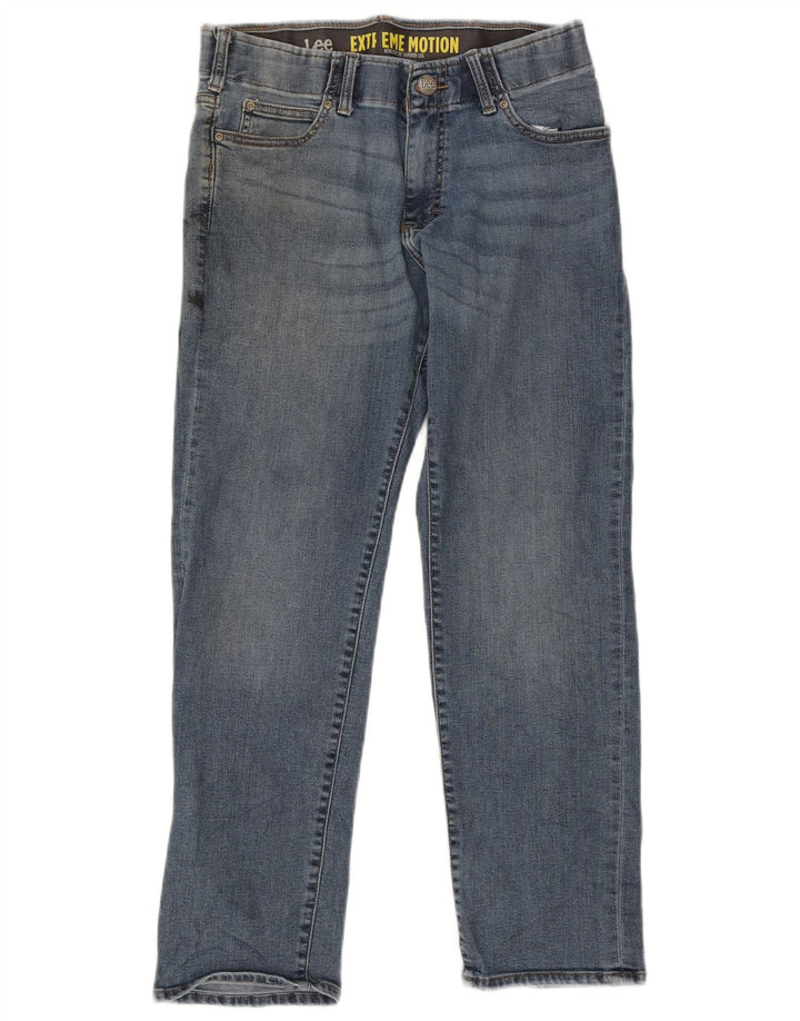 Damskie jeansy Lee Extreme Motion Straight W30 L28 Niebieskie bawełniane