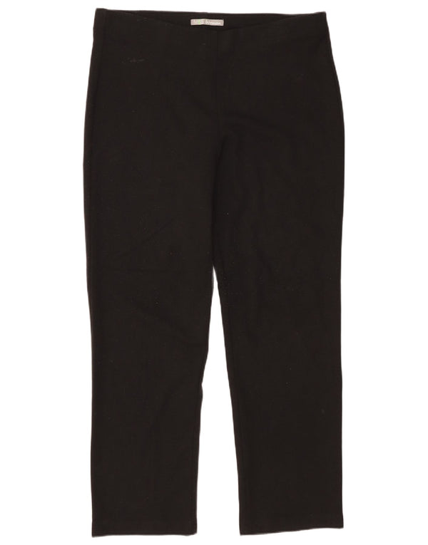 Marks & Spencer Damskie proste spodnie codzienne UK 14 duże W34 L27 czarne
