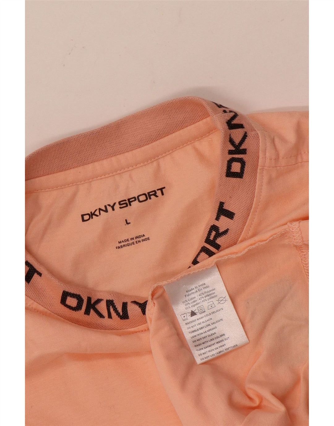 Męski T-shirt z grafiką Dkny, duży, różowy, bawełniany