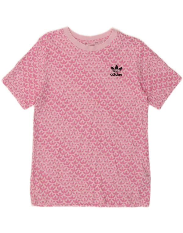 Damska koszulka graficzna Adidas Top UK 10 Small Pink Cotton