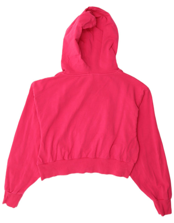 Damski sweter z kapturem Ellesse Heritage Crop Graphic UK 16, duży, różowy, bawełniany