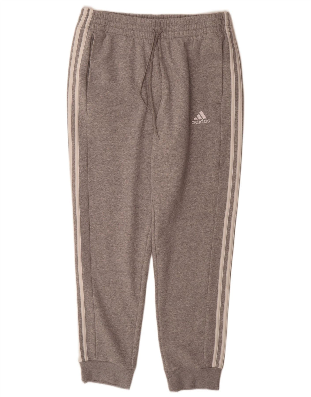 Męskie spodnie dresowe Adidas, duże, szare, bawełniane