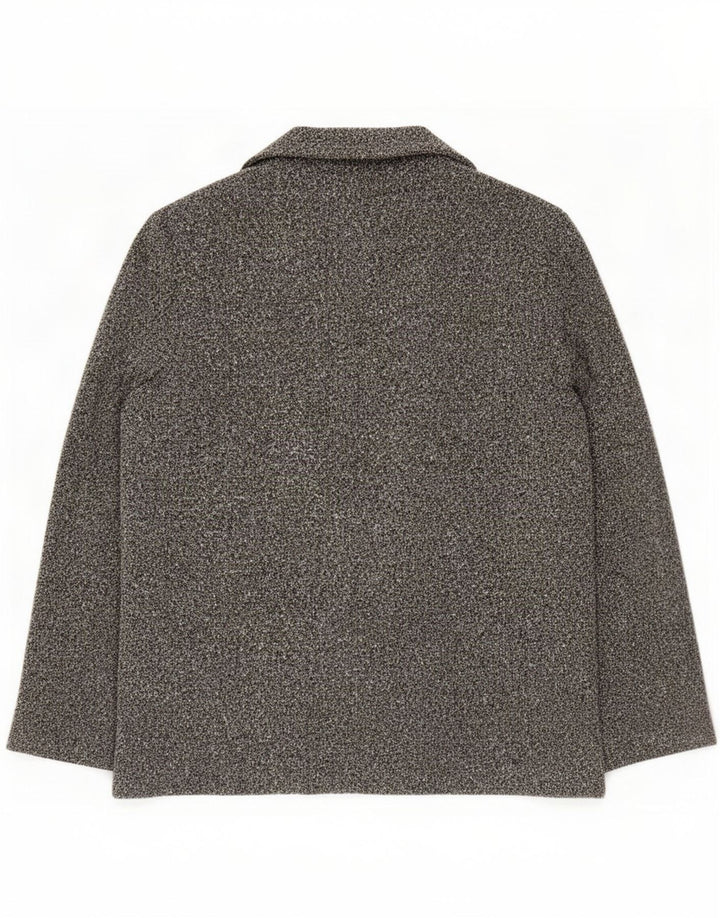 Marks & Spencer Damska otwarta marynarka UK 20 2XL Szary, nakrapiany poliester