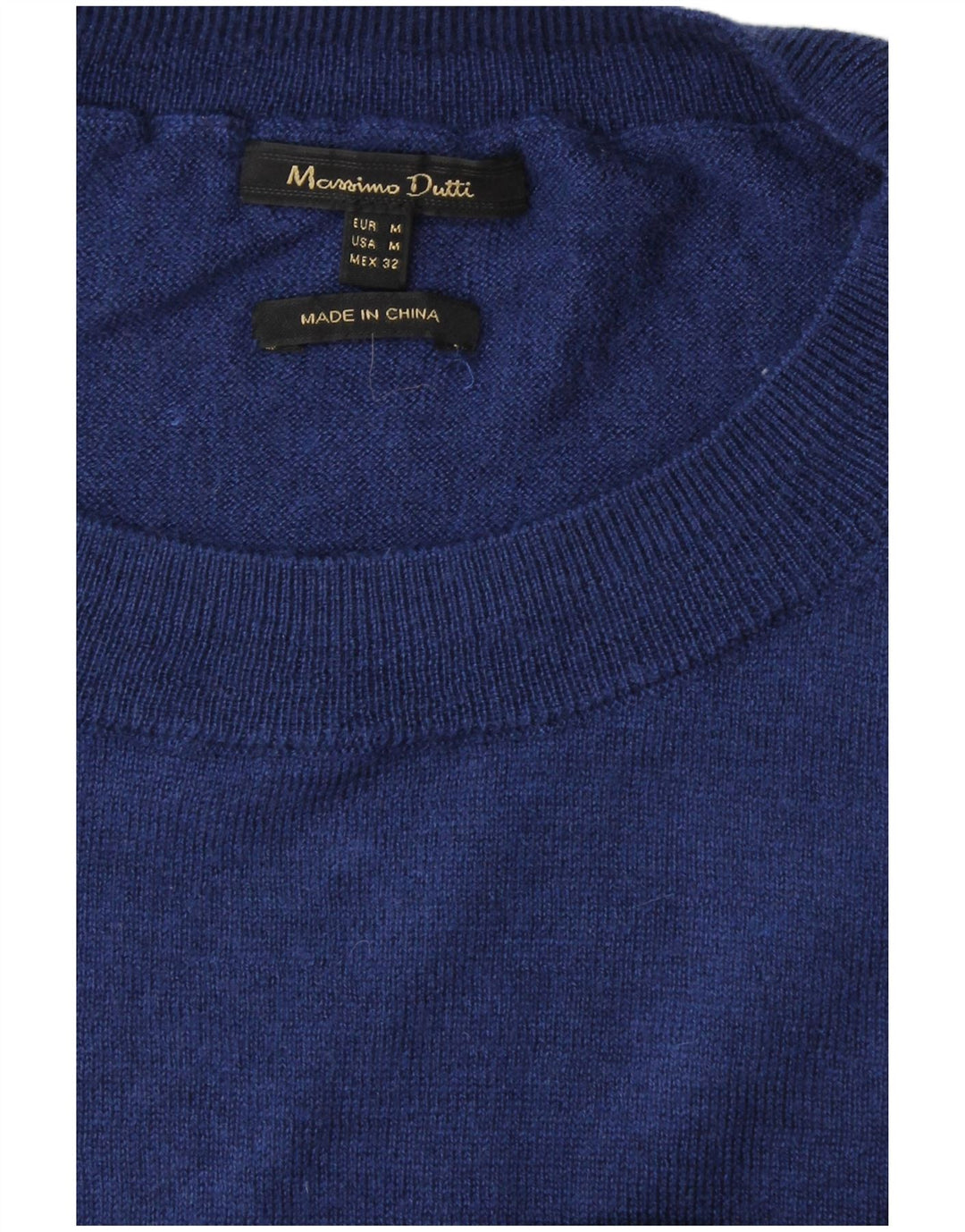 MASSIMO DUTTI Damski sweter oversize z okrągłym dekoltem UK 14, średni niebieski