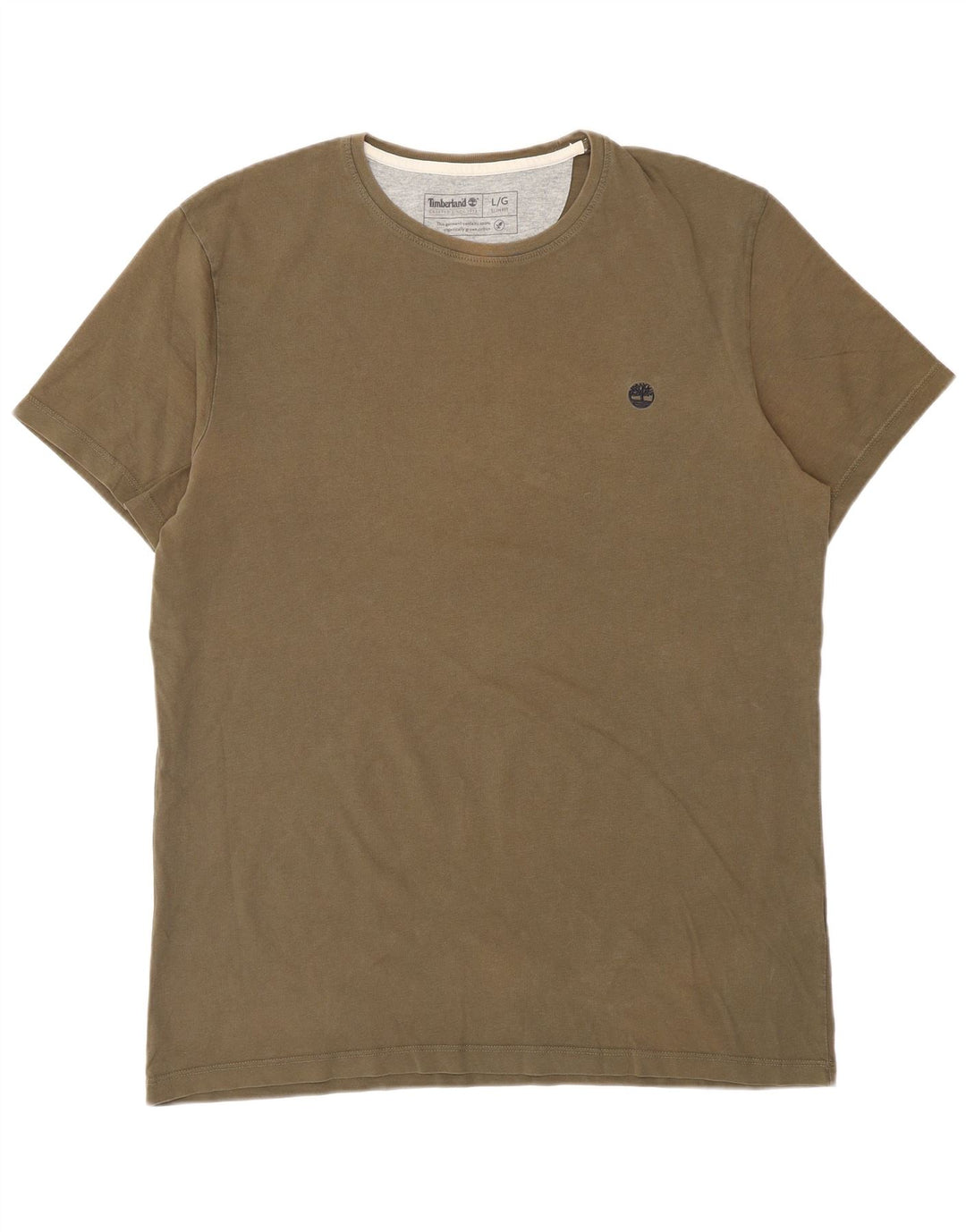 Męski T-shirt TIMBERLAND o dopasowanym kroju, duży, bawełniany khaki