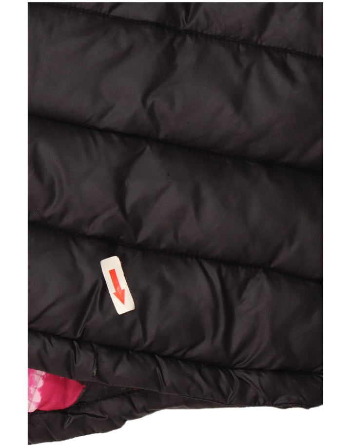 Damski ocieplany płaszcz z kapturem Superdry UK 12, średni czarny nylon