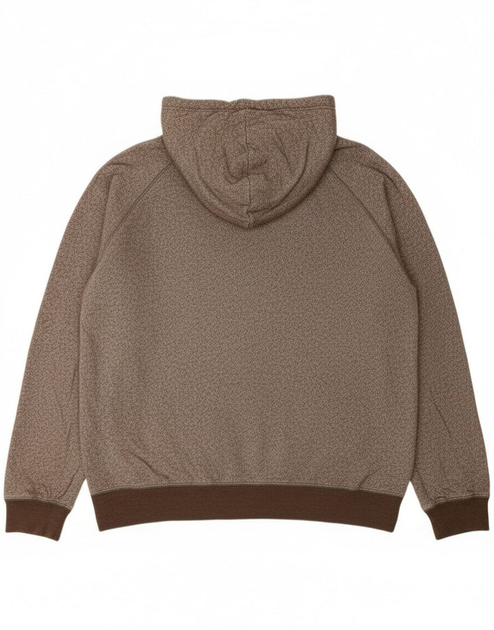 Męski sweter Gap z kapturem i zamkiem XL, brązowy, nakrapiany