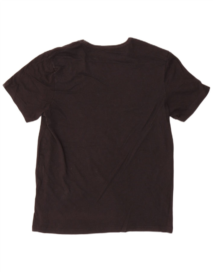 T-shirt męski Hugo Boss, średni czarny, bawełniany