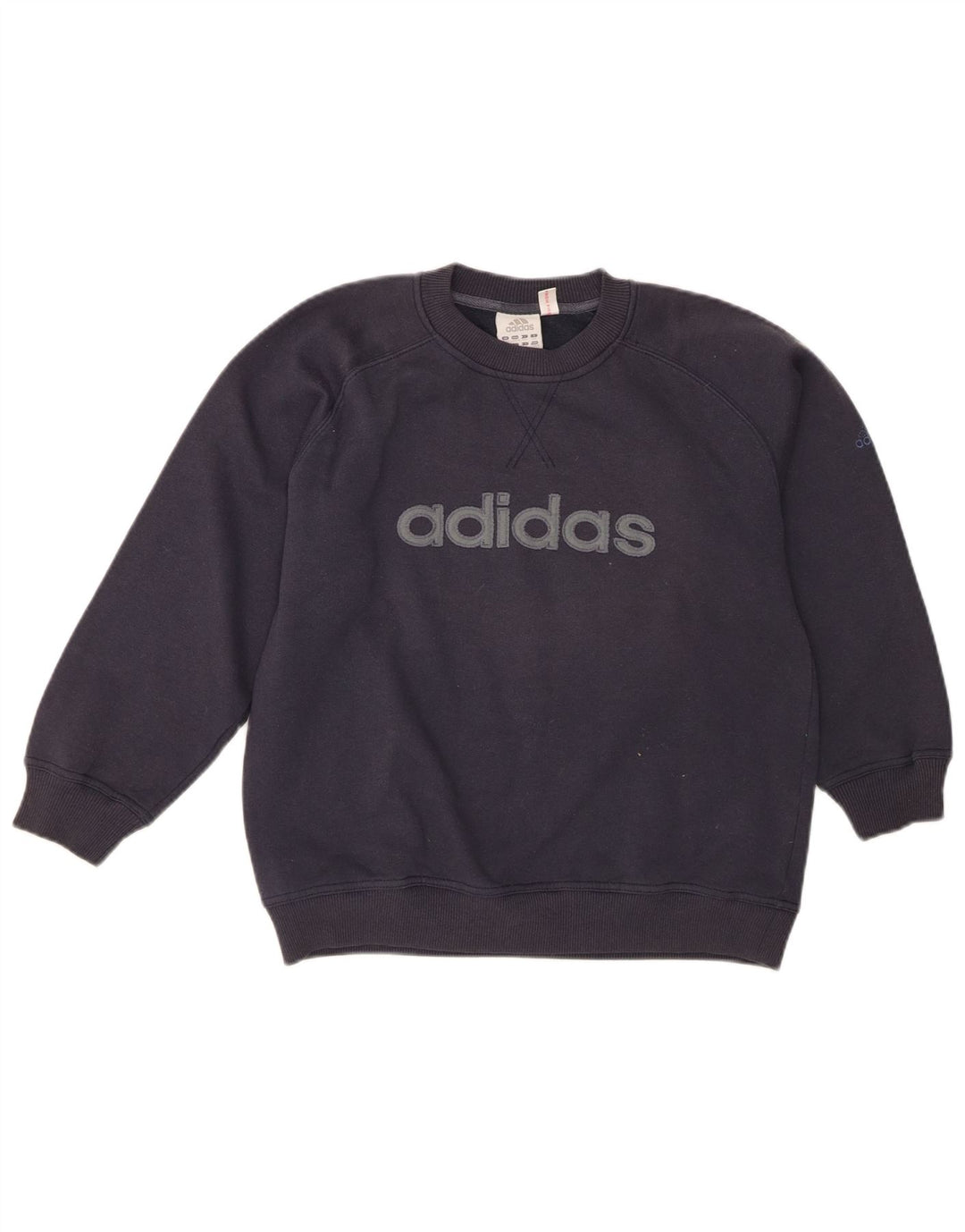 ADIDAS Boys Graphic Sweatshirt Jumper 13-14 Years Navy Blue