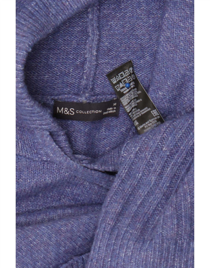 Damski sweter oversize Marks & Spencer z kapturem, UK 14, średni fiolet