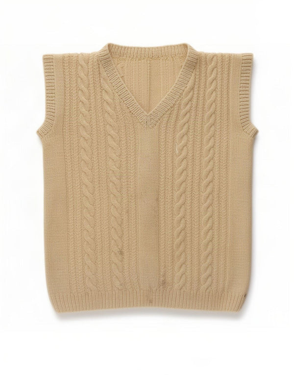 Tank top damski w stylu vintage, UK 12, średni beż