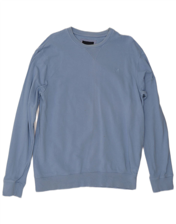 Crew Clothing Męska bluza z kapturem, duża niebieska bawełna