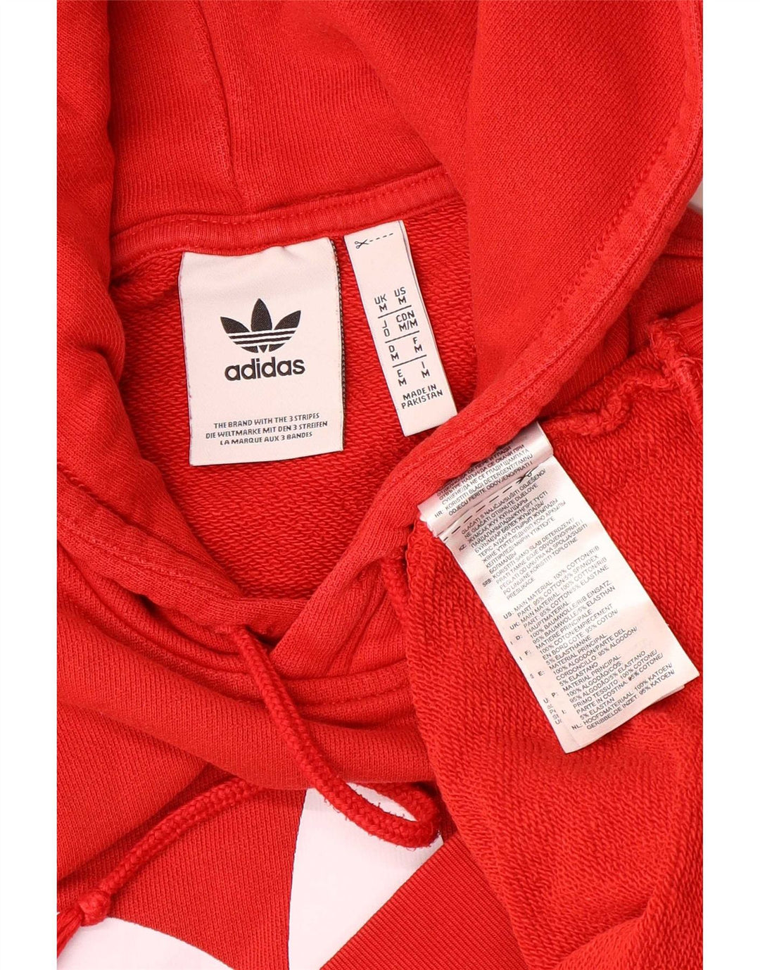 Męska bluza z kapturem Adidas Graphic, średnia czerwona, bawełniana