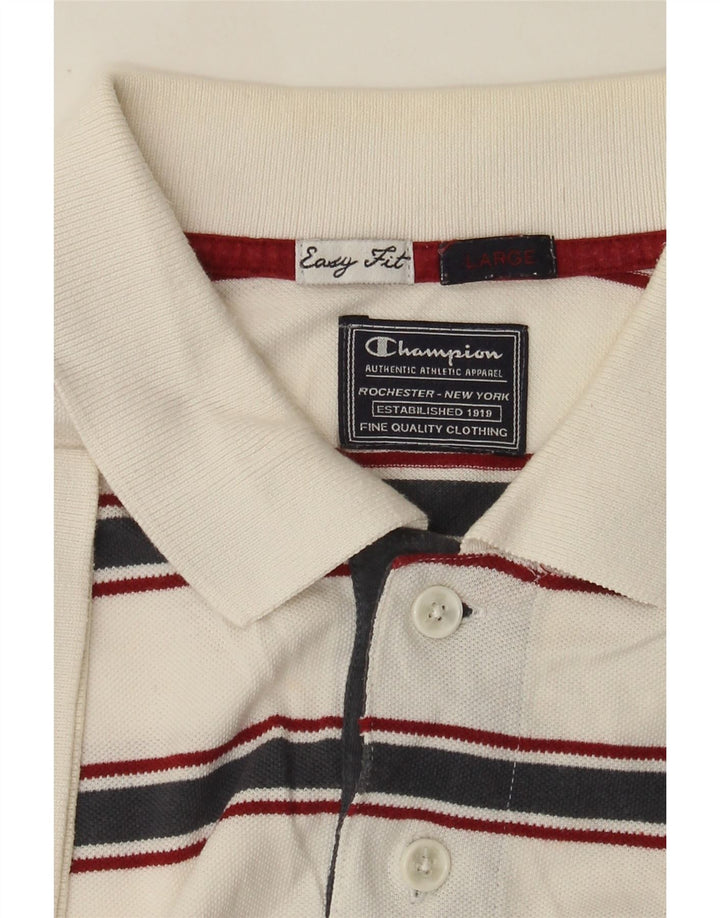 Męska koszulka polo Champion Easy Fit w duże białe paski