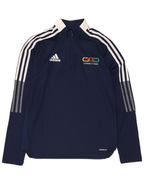 Chłopięcy dres ADIDAS Aeroready Graphic, sweter 13-14 lat, granatowy