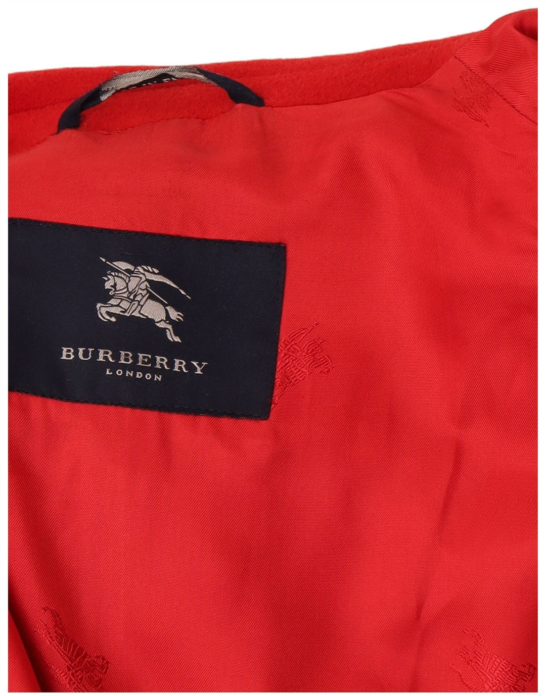 Płaszcz damski Burberry UK 14, duży, czerwony, wełniany, klasyczny