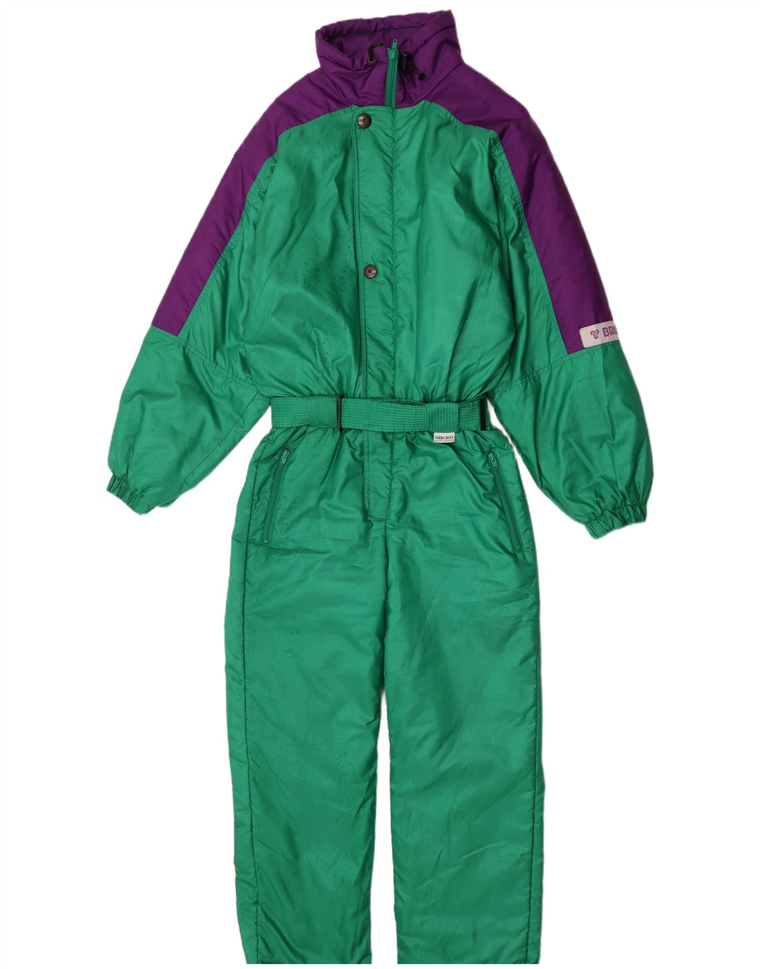 Damski kombinezon narciarski Brugi IT 48 XL Zielony, kolorowy, poliestrowy, retro