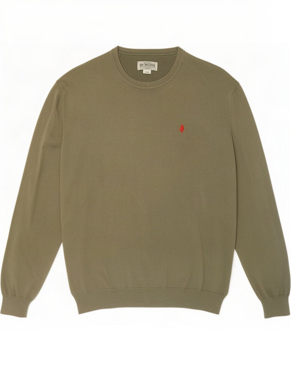 Męski sweter z okrągłym dekoltem Marlboro Classics 2XL Khaki