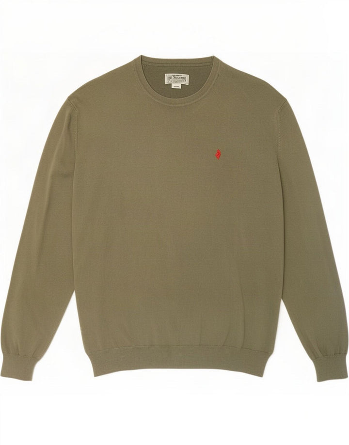 Męski sweter z okrągłym dekoltem Marlboro Classics 2XL Khaki