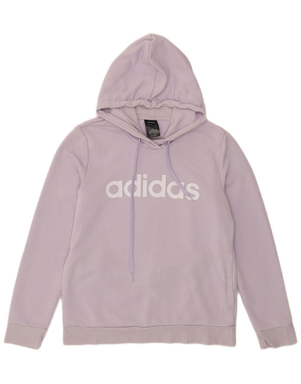 Damska bluza z kapturem ADIDAS z grafiką, UK 12/14, średni fiolet, bawełna