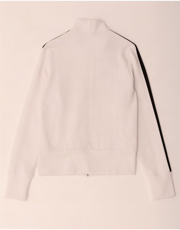 Adidas Womens Tracksuit Top Jacket UK 8 Small White Polyester