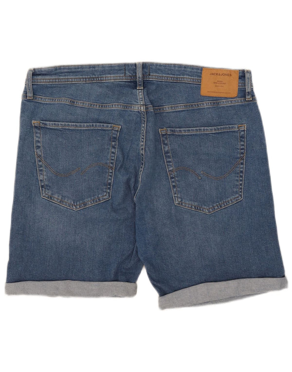 Męskie spodenki jeansowe Jack & Jones Chris o swobodnym kroju XL W38, niebieskie, bawełniane