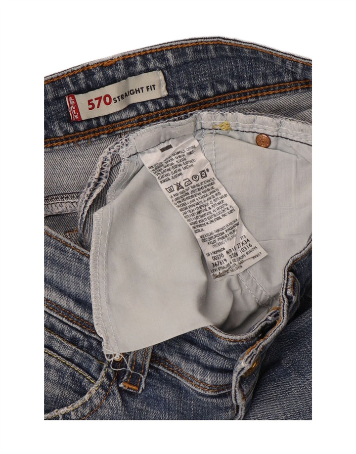 Damskie jeansy Levi's 570 Straight W27 L29 Niebieskie bawełniane