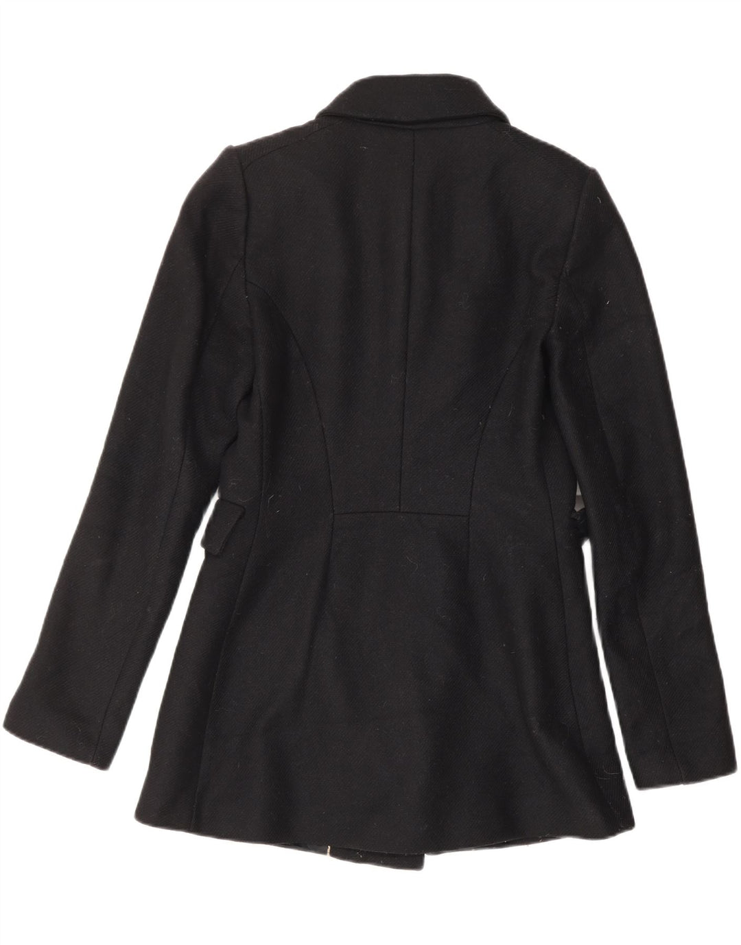 ZARA Womens Double Breasted Coat UK 10 Small Black Vintage Zara and Second-Hand Zara from Messina Hembry 