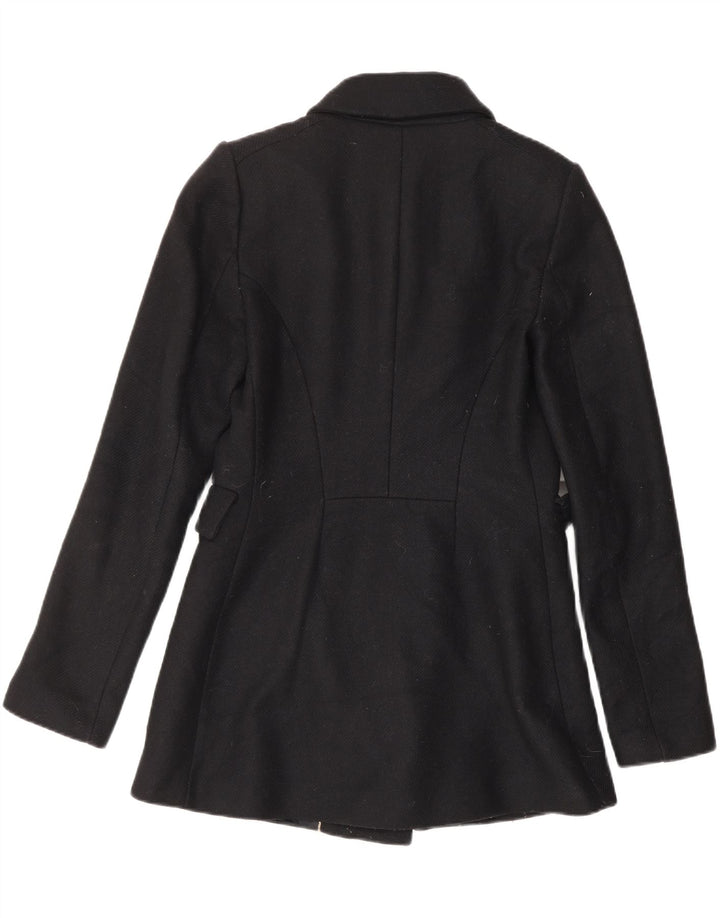 ZARA Womens Double Breasted Coat UK 10 Small Black Vintage Zara and Second-Hand Zara from Messina Hembry 