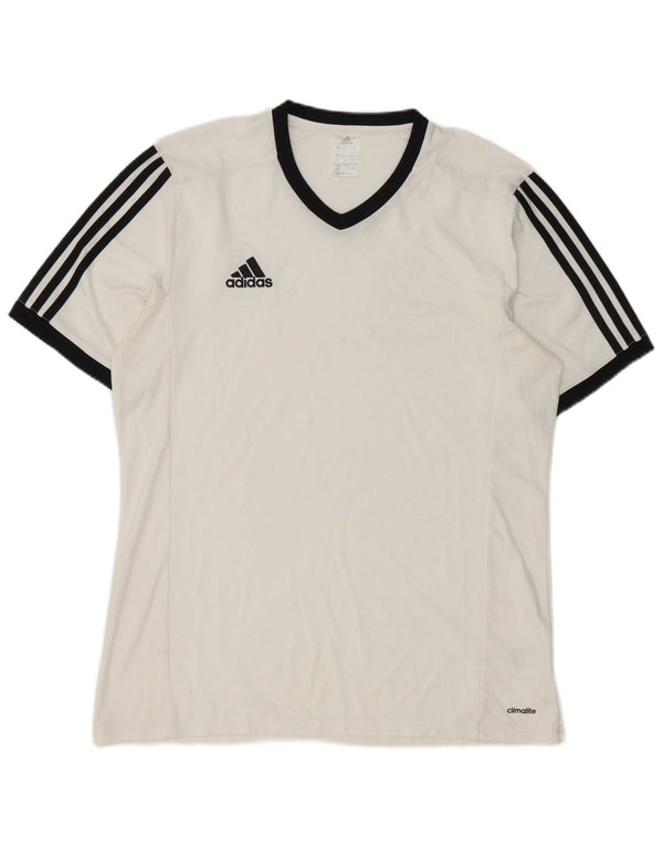 Adidas Męska koszulka Climalite Top, duża, biała, z poliestru