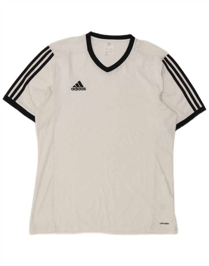 Adidas Męska koszulka Climalite Top, duża, biała, z poliestru