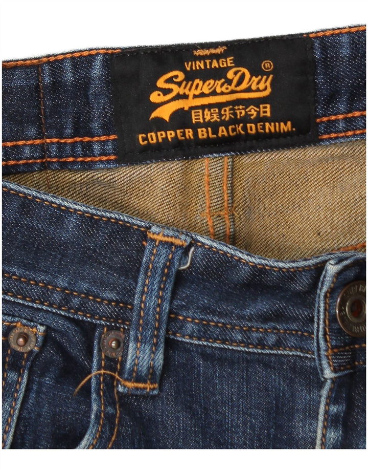 Męskie jeansy Superdry Slim W28 L32 Niebieskie, bawełniane