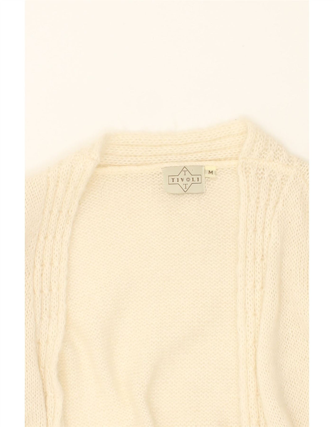 TIVOLI Womens Open Cardigan Sweater UK 14 Medium Off White Vintage Tivoli and Second-Hand Tivoli from Messina Hembry 