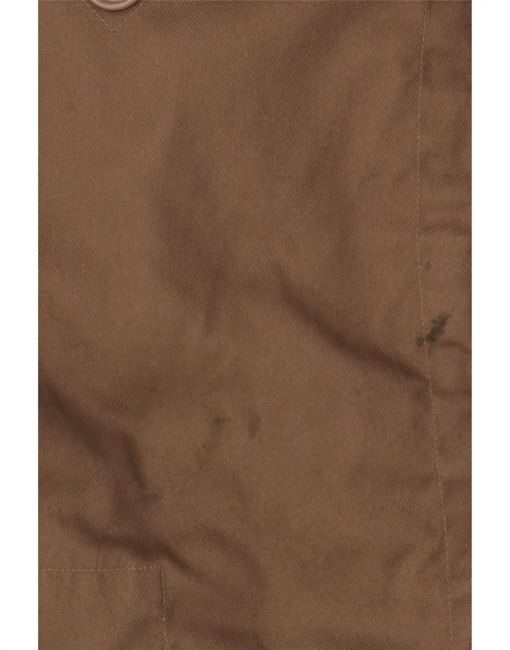 Męska kurtka parka z kapturem VINTAGE UK 42 XL, brązowy poliester