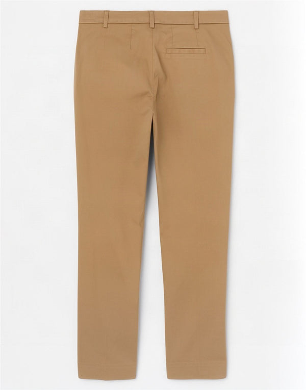 Marks & Spencer Womens Slim Chino Trousers UK 10 Small W30 L27 Beige Cotton