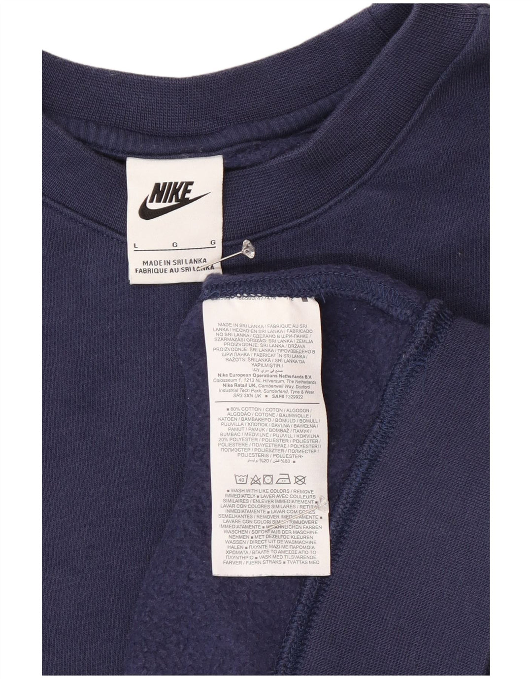 Bluza męska Nike, duża, granatowa, bawełniana