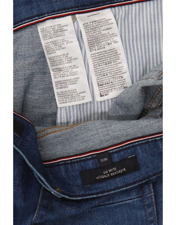 Męskie dżinsy Tommy Hilfiger Bleecker Slim W40 L32 Niebieska bawełna