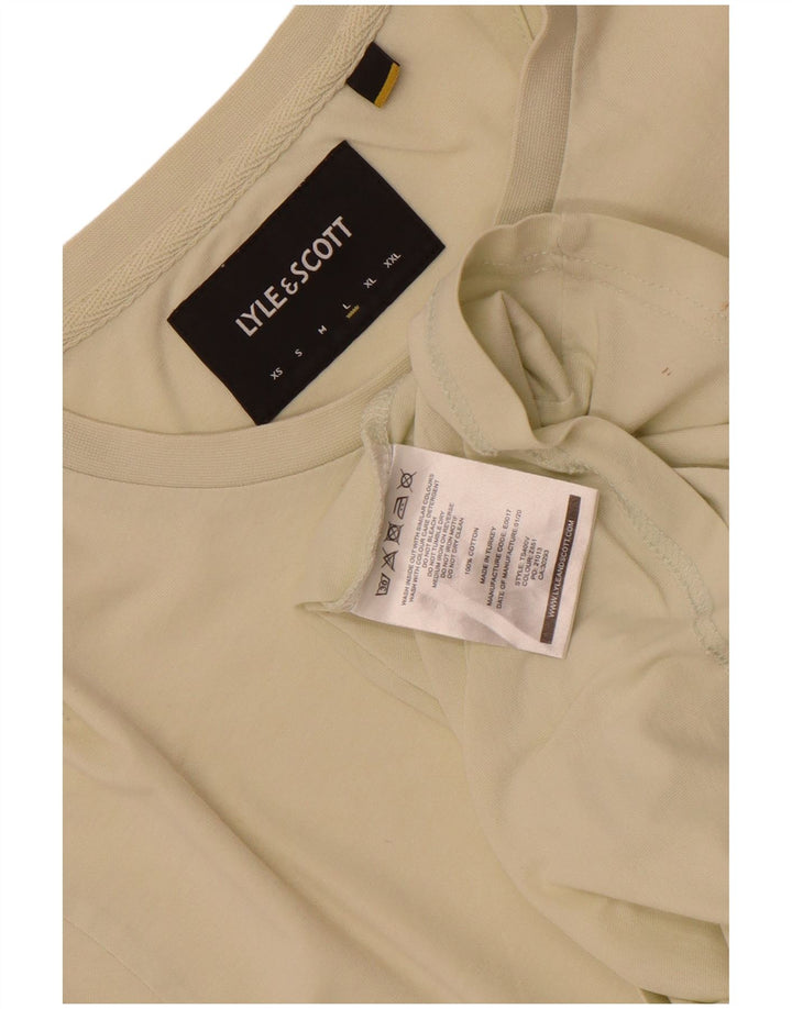 T-shirt męski Lyle & Scott, duży, beżowy, bawełniany