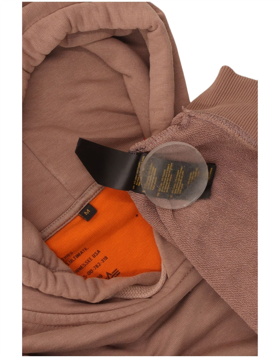 Męski sweter z kapturem Alpha Industries, średni, różowy, bawełniany