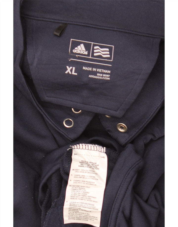 Męska kurtka dresowa ADIDAS XL granatowa, poliestrowa