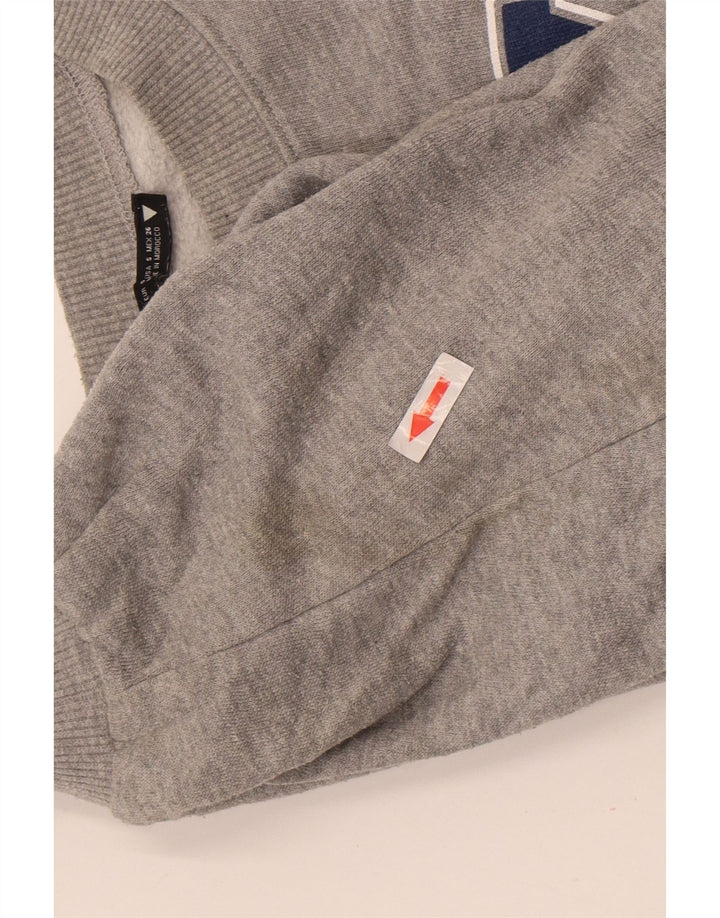 Damska bluza oversize Zara Brooklyn Graphic, UK 10, mała szara
