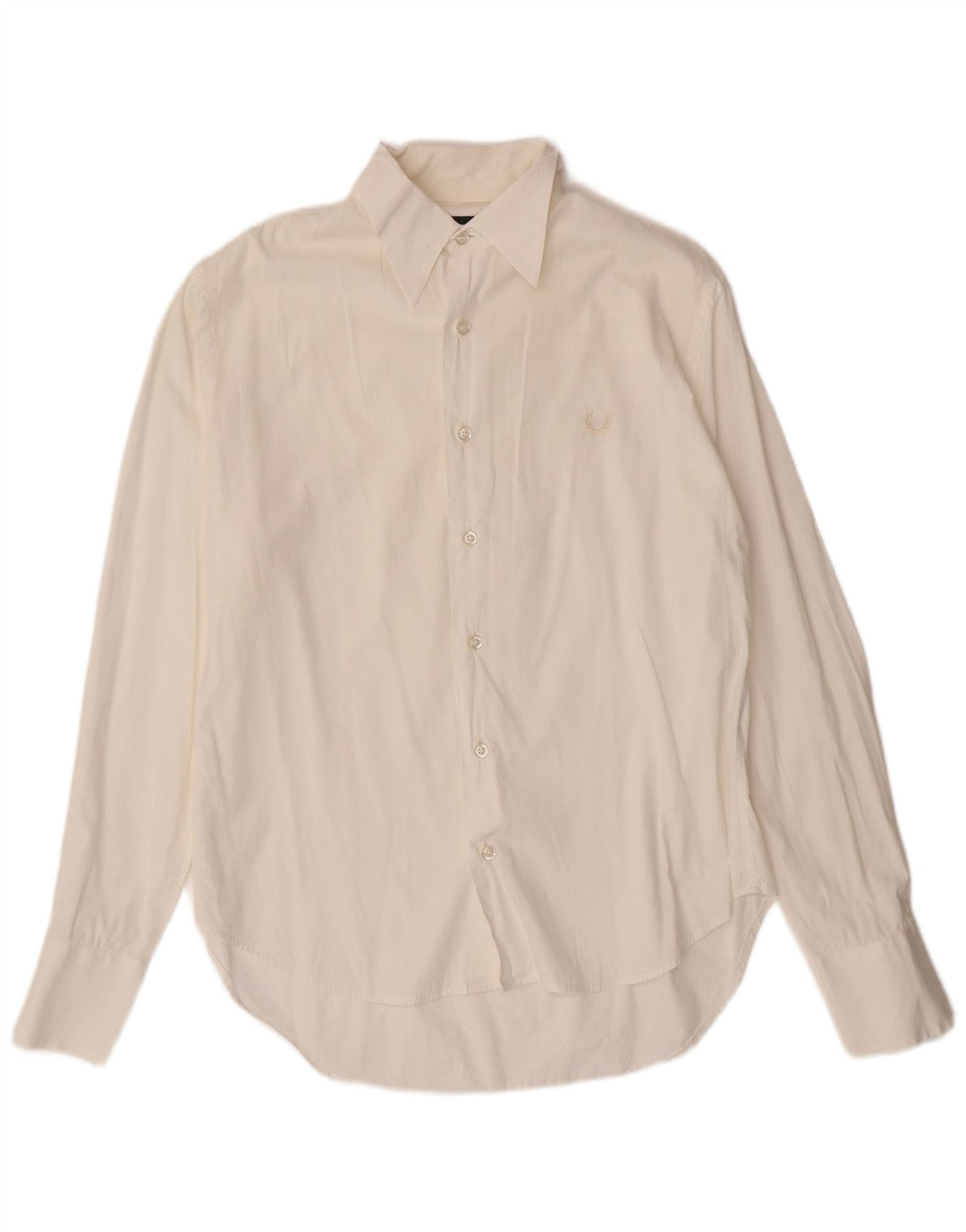 Fred Perry Mens Shirt Medium White Cotton