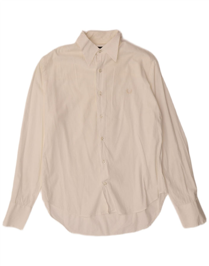 Fred Perry Mens Shirt Medium White Cotton