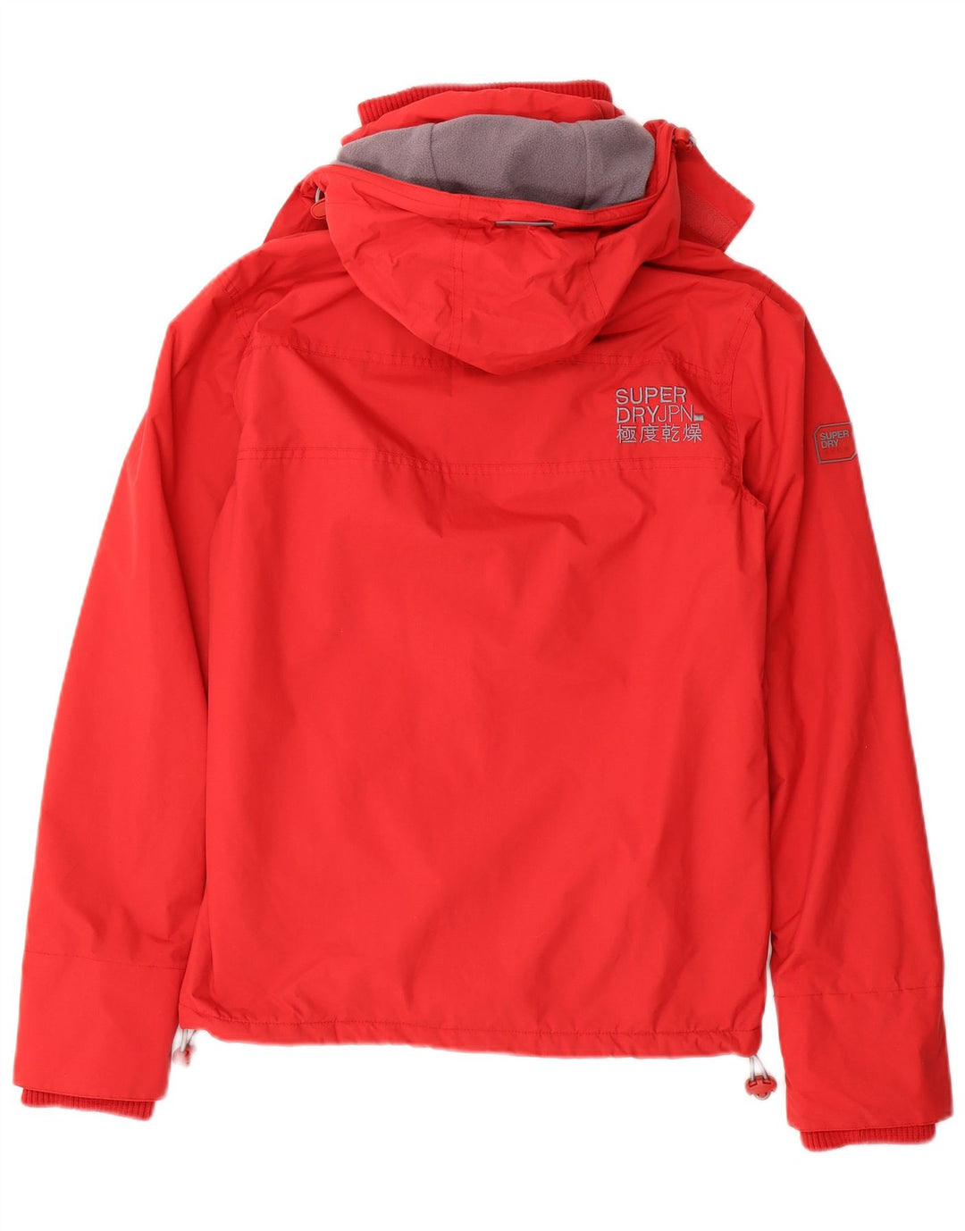 Męska wiatrówka z kapturem Superdry UK 34 XS, czerwony poliester