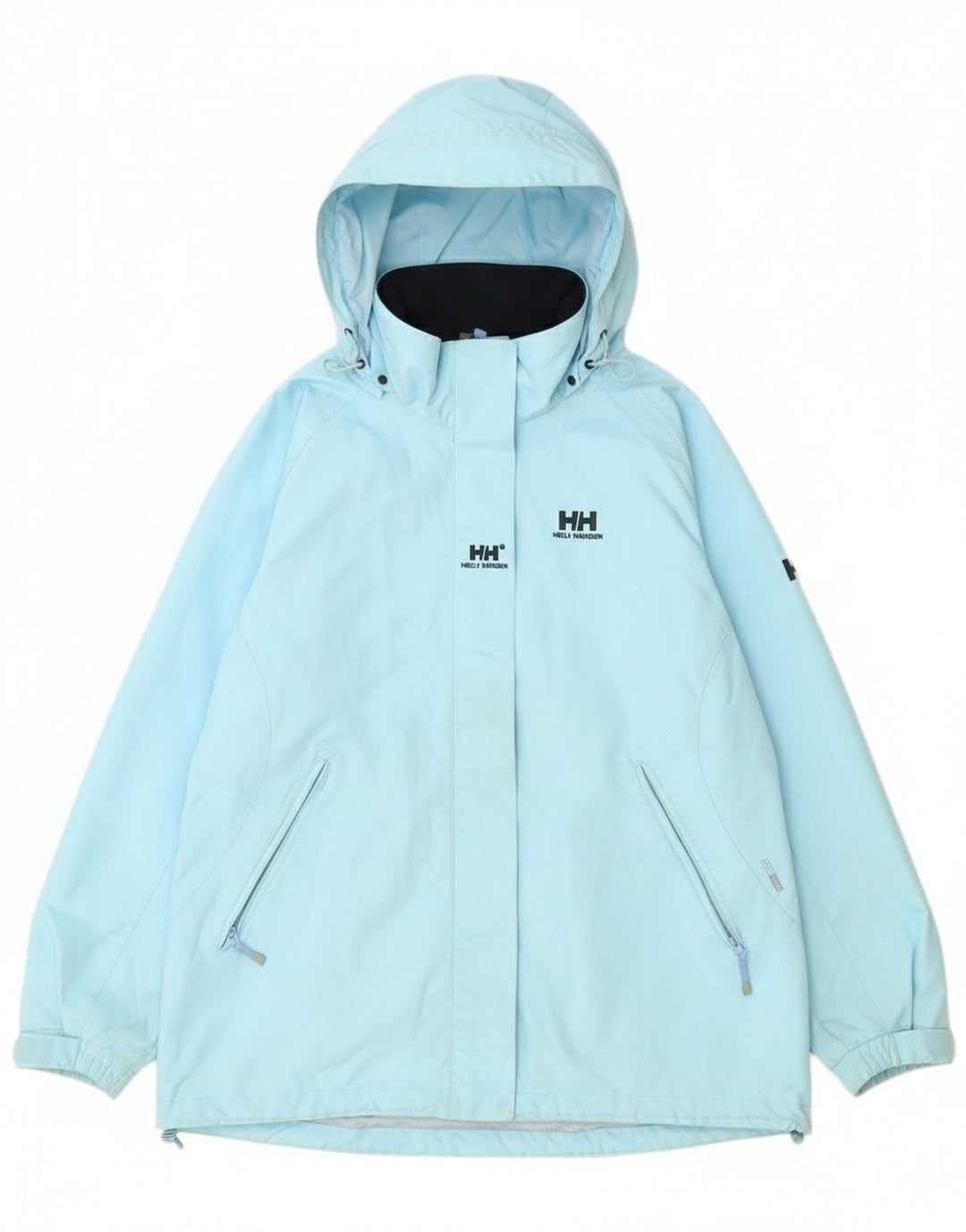 Damska kurtka przeciwdeszczowa z kapturem Helly Hansen UK 18 XL, niebieski poliester
