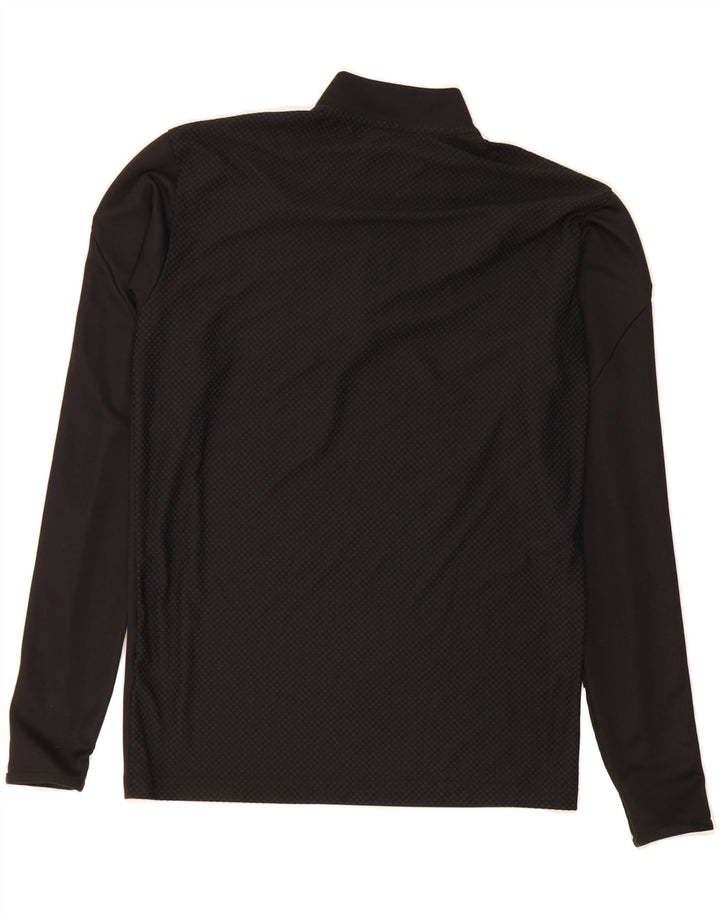 ADIDAS Mens Aeroready Slim Fit Zip Neck Pullover Tracksuit Top Small Black Vintage Adidas and Second-Hand Adidas from Messina Hembry 